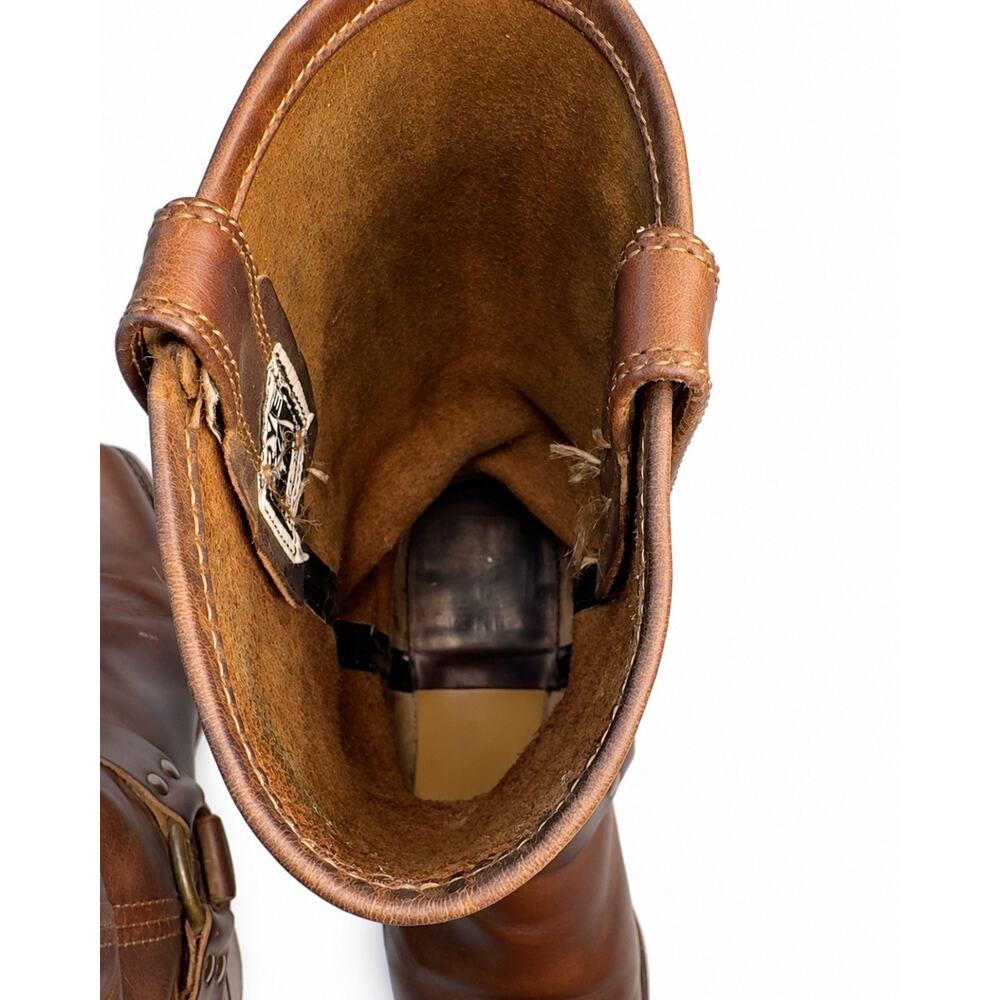 FRYE Harness 12R Brown Leather Moto Boots Women's Size 7.5 B Style 77300 - Picture 7 of 10